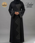 Premium Dubai Abaya with Embroidery, Stone Work & Zoom Material – Elegant Modest Wear