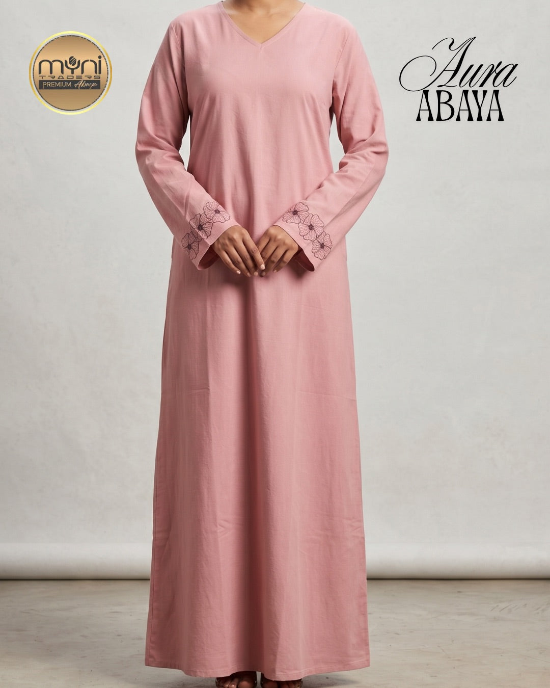 Indian Abaya – Hajj Festival Collection | Elegant Embroidery | Aura Material