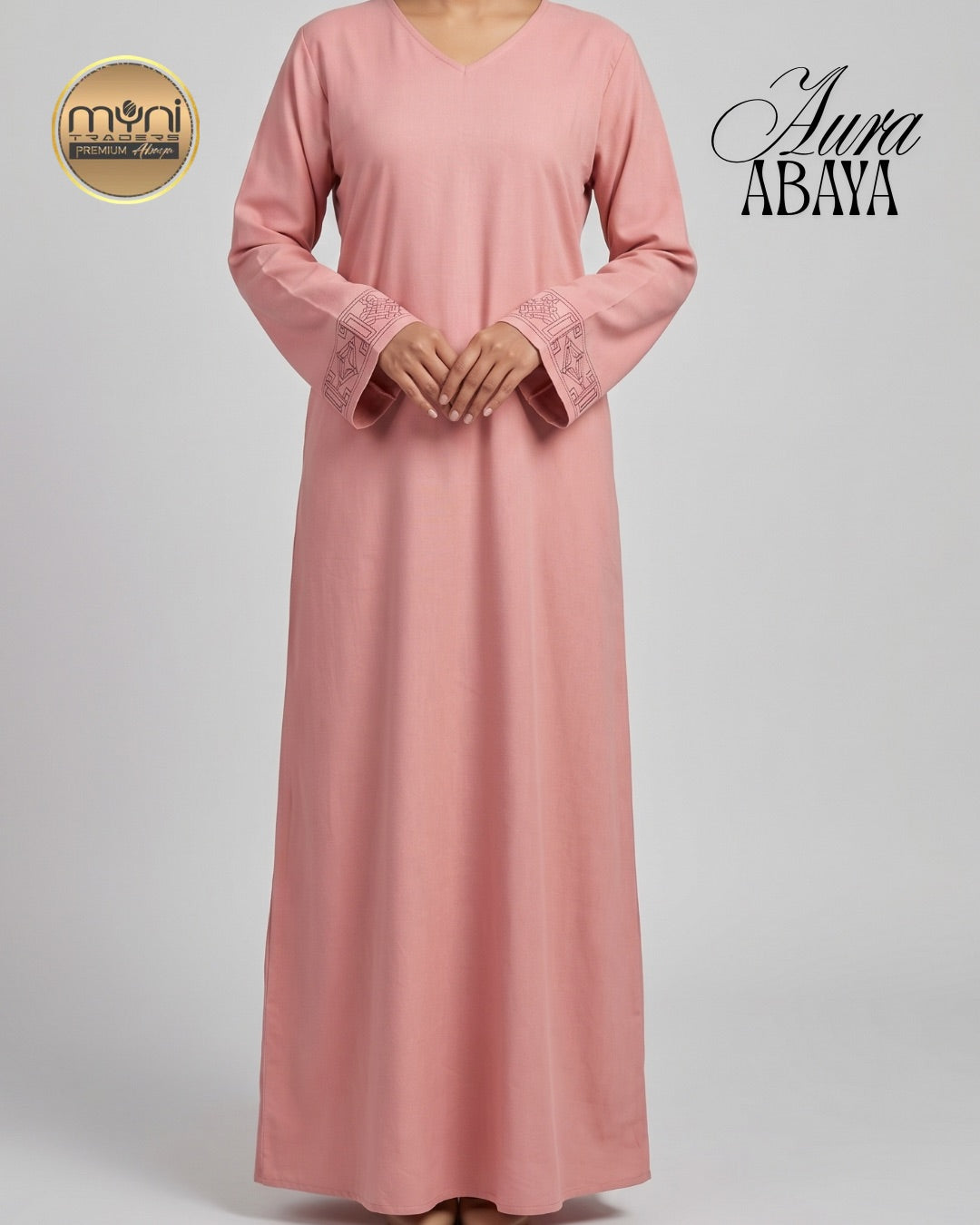 Indian Abaya – Hajj Festival Collection | Elegant Embroidery | Aura Material