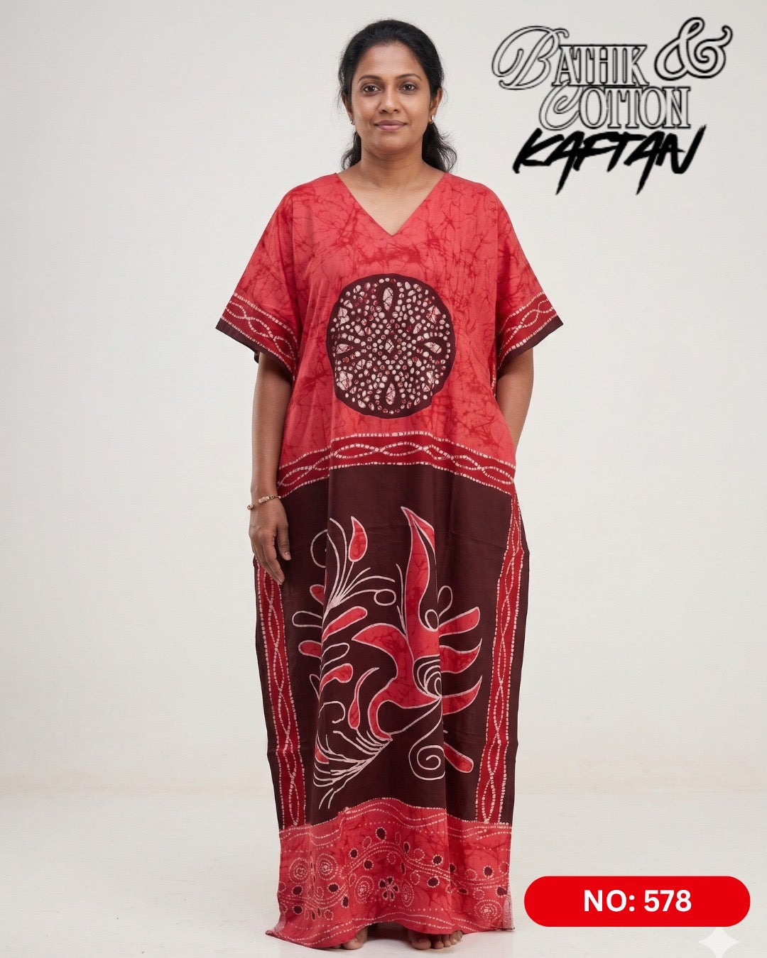 Bathik & Cotton Kaftan- 100% Cotton material | Free size comfort