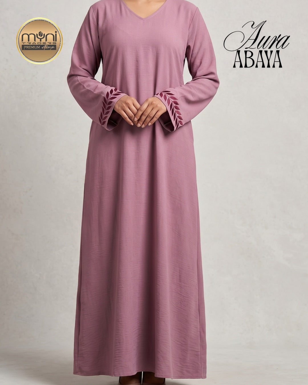 Indian Abaya – Hajj Festival Collection | Elegant Embroidery | Aura Material