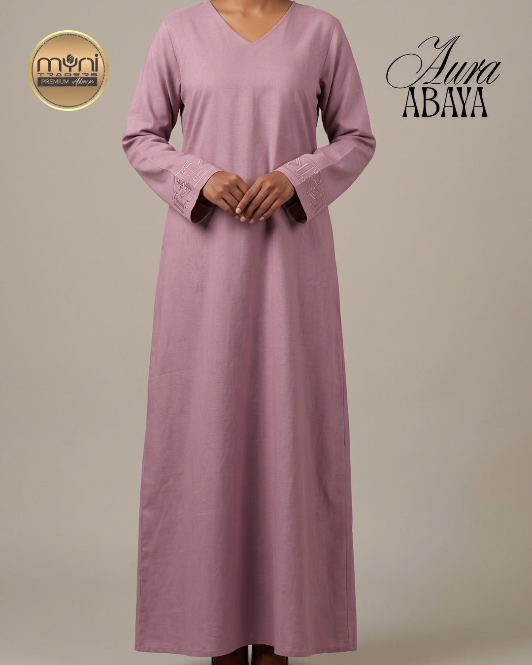 Indian Abaya – Hajj Festival Collection | Elegant Embroidery | Aura Material