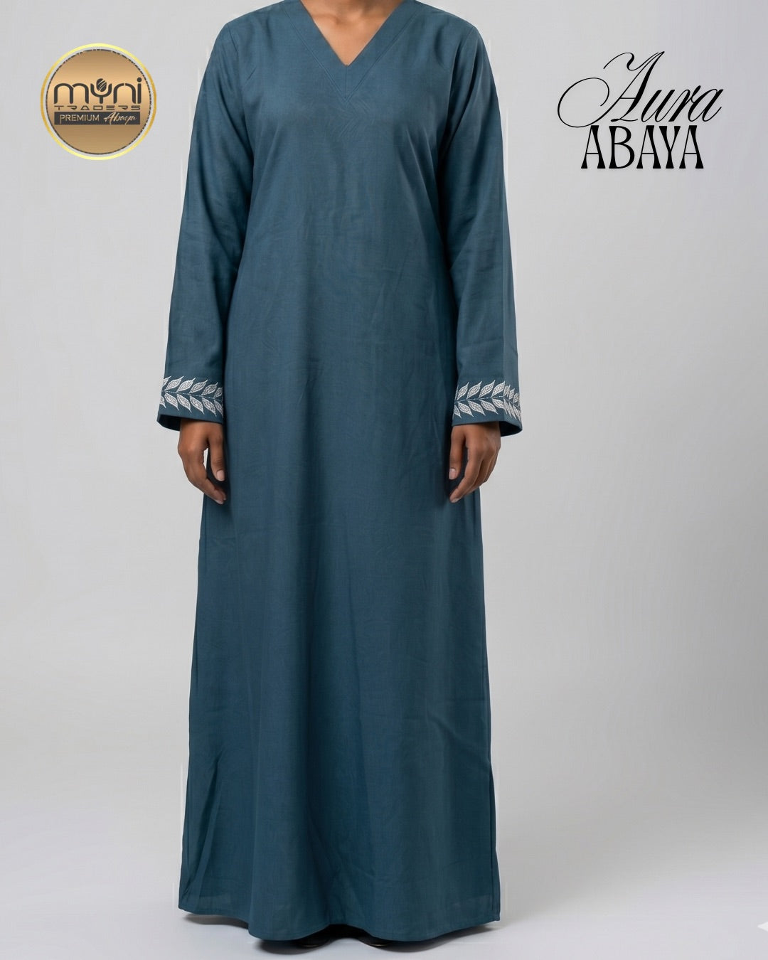 Indian Abaya – Hajj Festival Collection | Elegant Embroidery | Aura Material