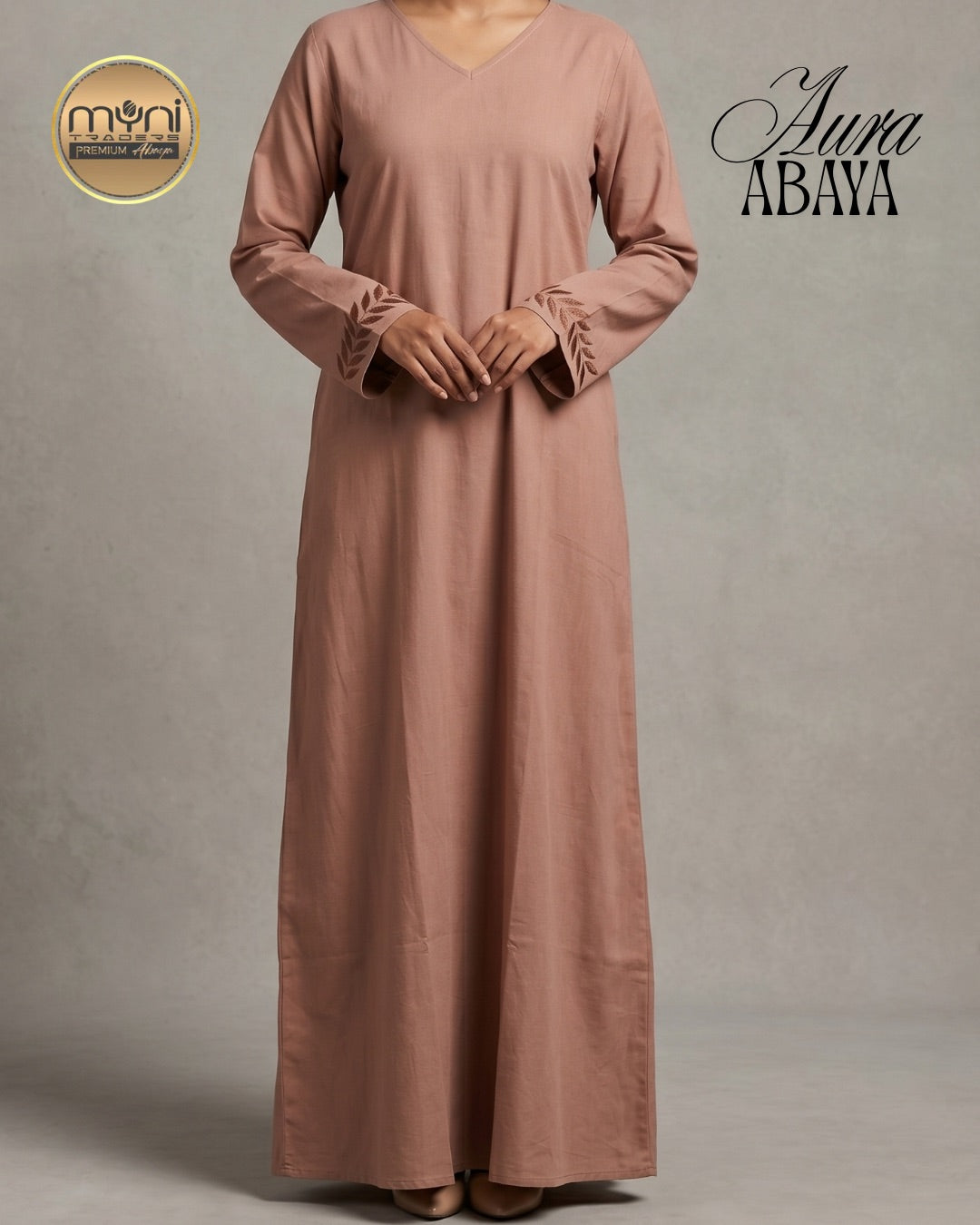 Indian Abaya – Hajj Festival Collection | Elegant Embroidery | Aura Material