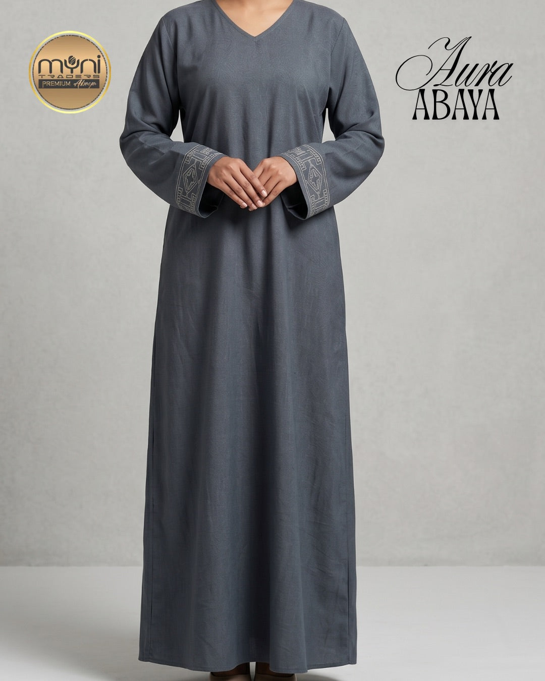 Indian Abaya – Hajj Festival Collection | Elegant Embroidery | Aura Material