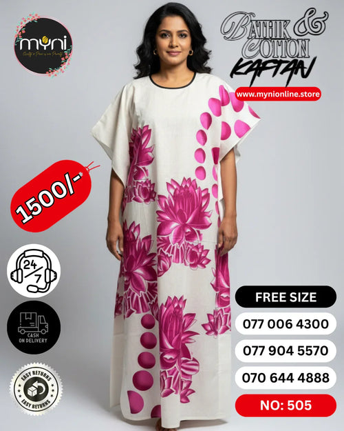 Bathik & Cotton Kaftan- 100% Cotton material | Free size comfort