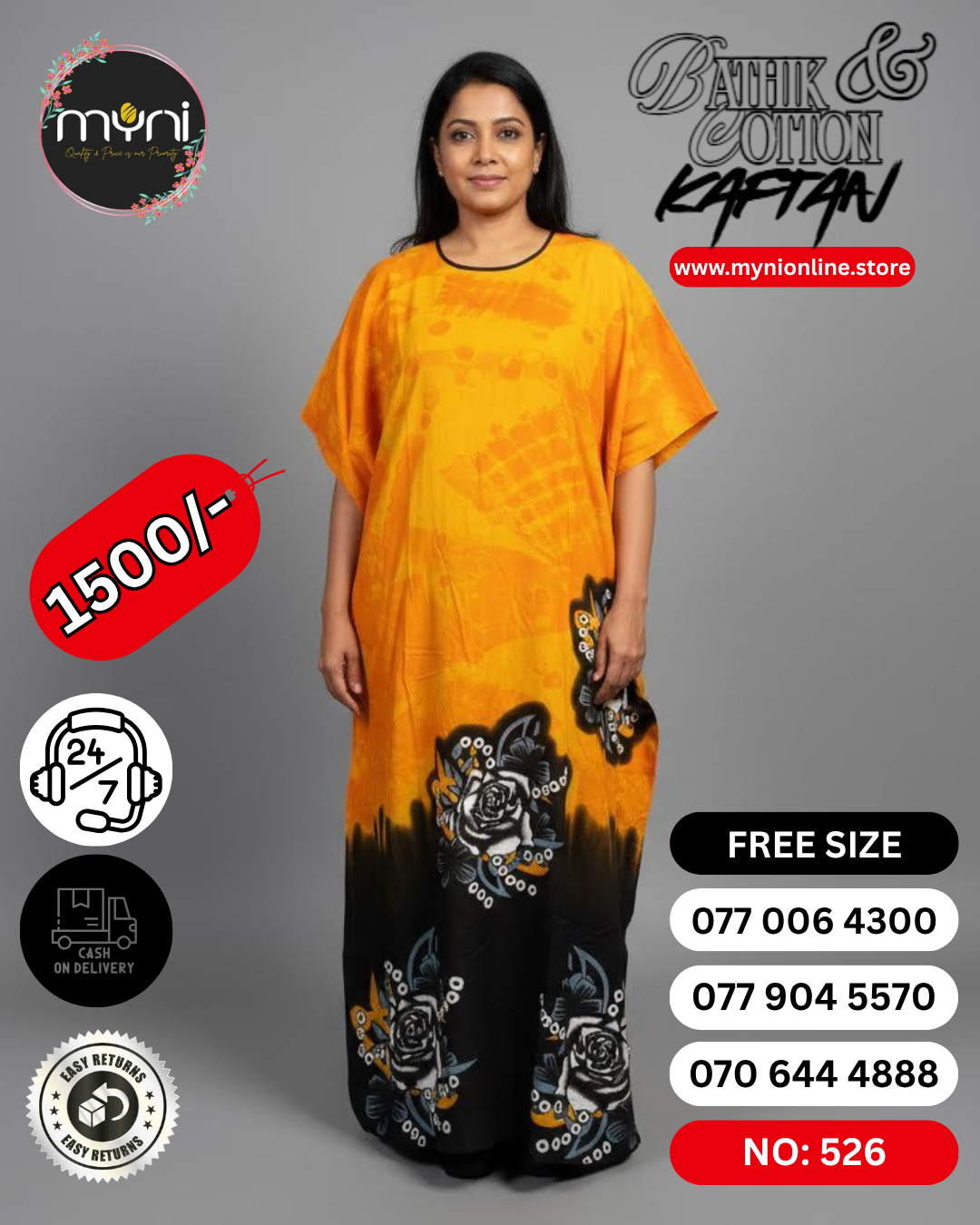 Bathik & Cotton Kaftan- 100% Cotton material | Free size comfort