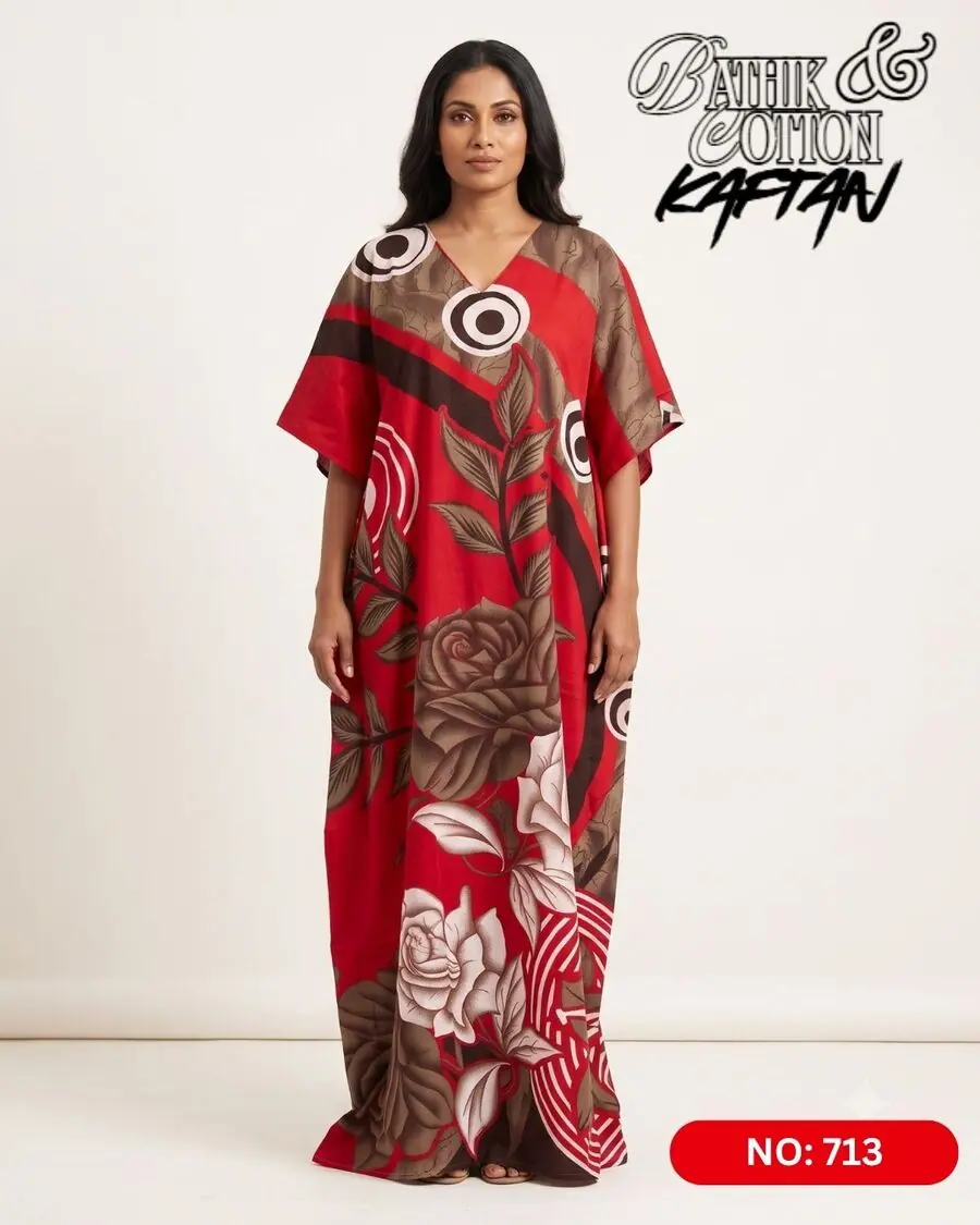 Bathik & Cotton Kaftan (NO.713) - MYNi Fashion Sri Lanka