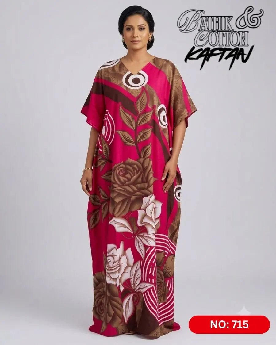 Bathik & Cotton Kaftan (NO.715) - MYNi Fashion Sri Lanka