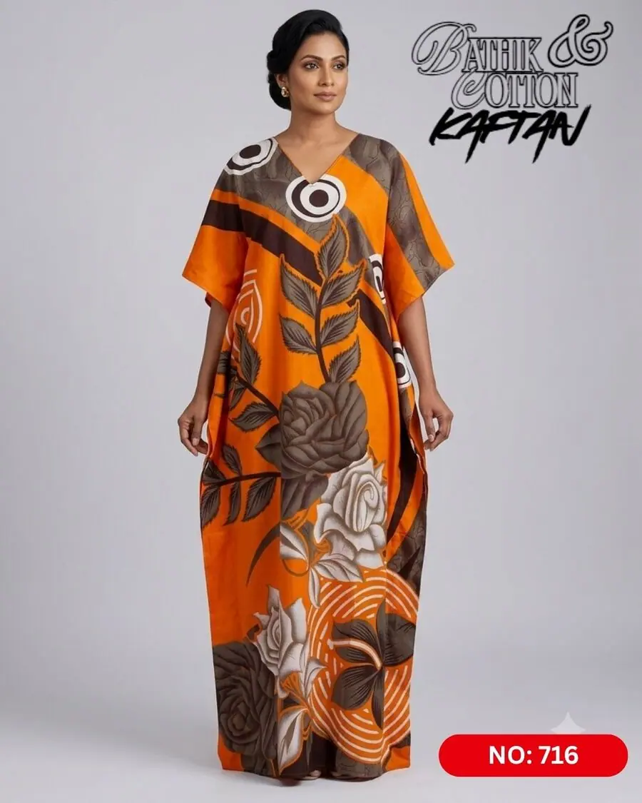 Bathik & Cotton Kaftan (NO.716) - MYNi Fashion Sri Lanka