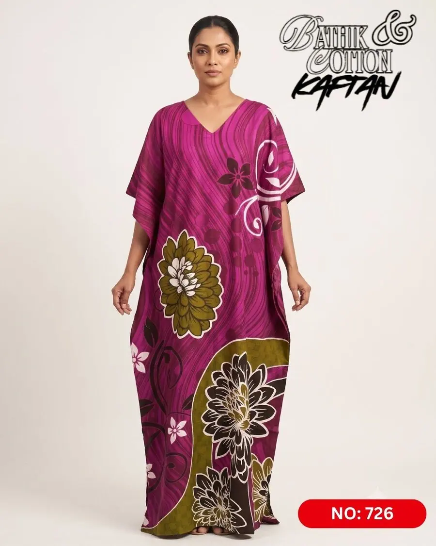 Bathik & Cotton Kaftan (NO.726) - MYNi Fashion Sri Lanka