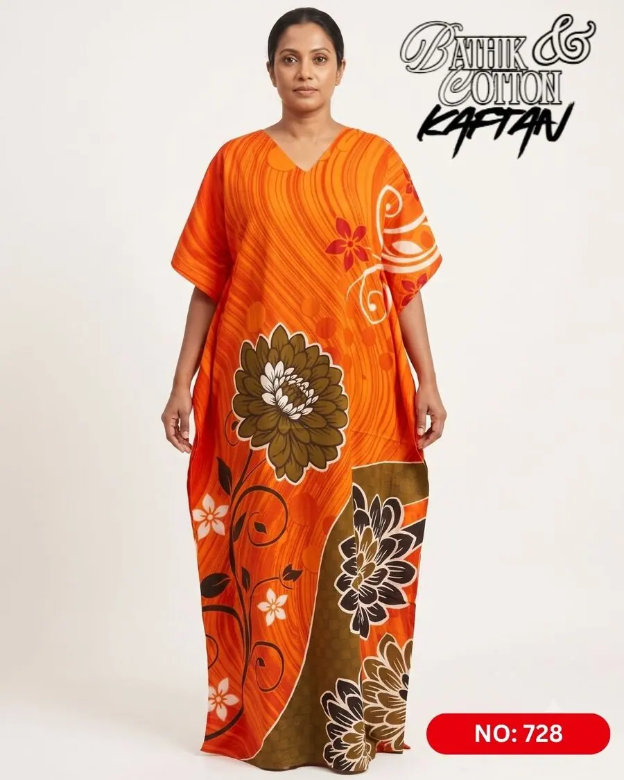 Bathik & Cotton Kaftan (NO.728) - MYNi Fashion Sri Lanka