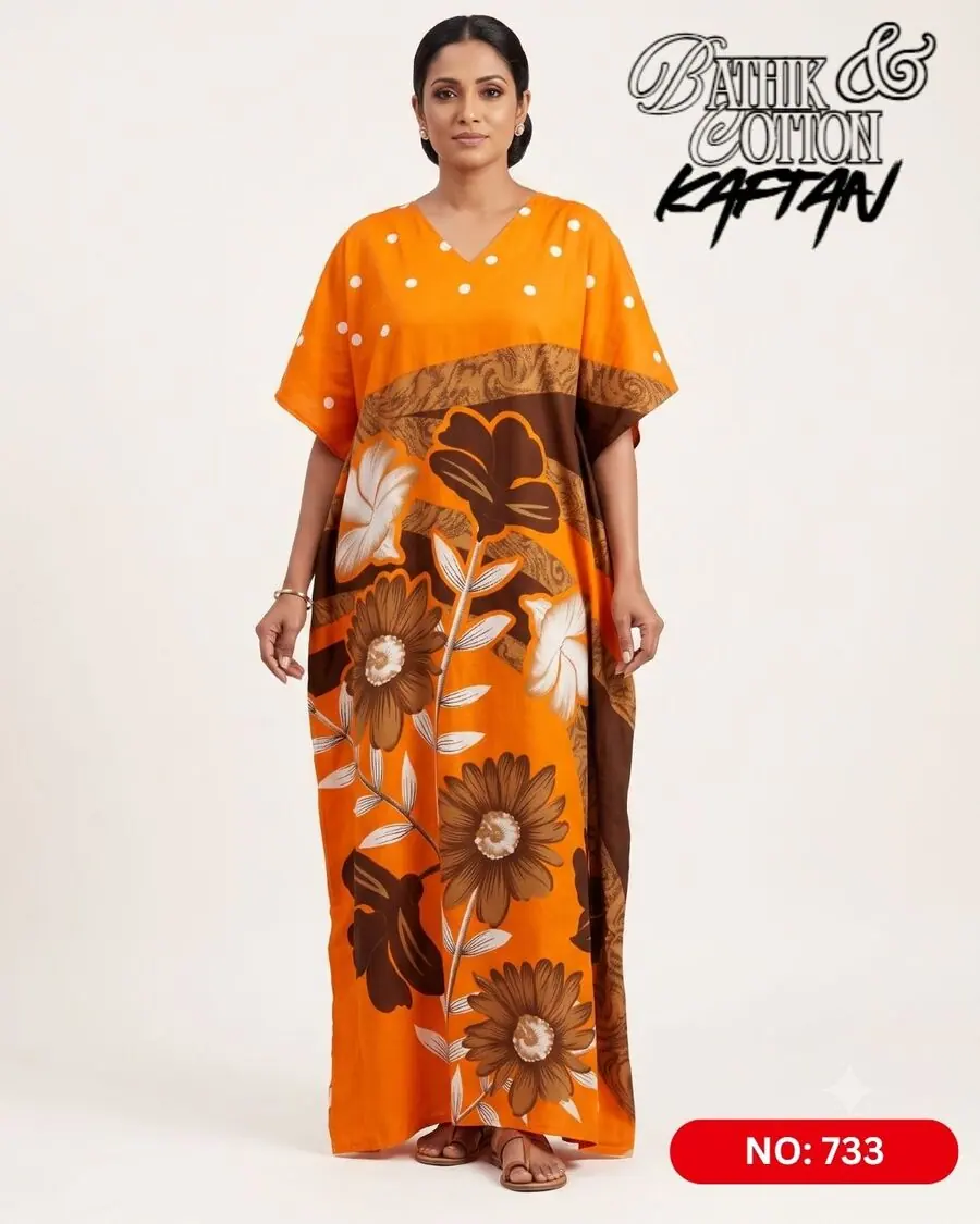 Bathik & Cotton Kaftan (NO.733) - MYNi Fashion Sri Lanka
