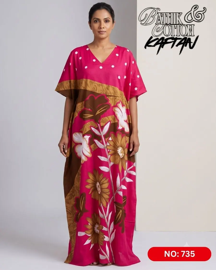 Bathik & Cotton Kaftan (NO.735) - MYNi Fashion Sri Lanka