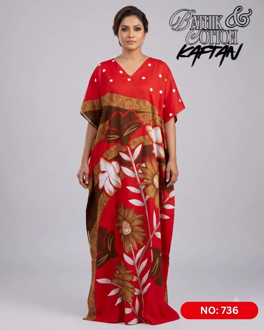 Bathik & Cotton Kaftan (NO.736) - MYNi Fashion Sri Lanka