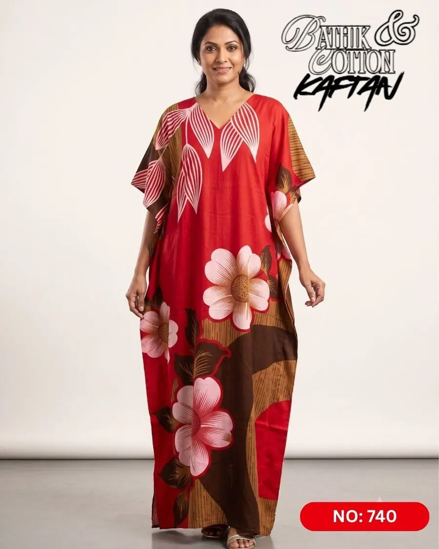 Bathik & Cotton Kaftan (NO.740) - MYNi Fashion Sri Lanka