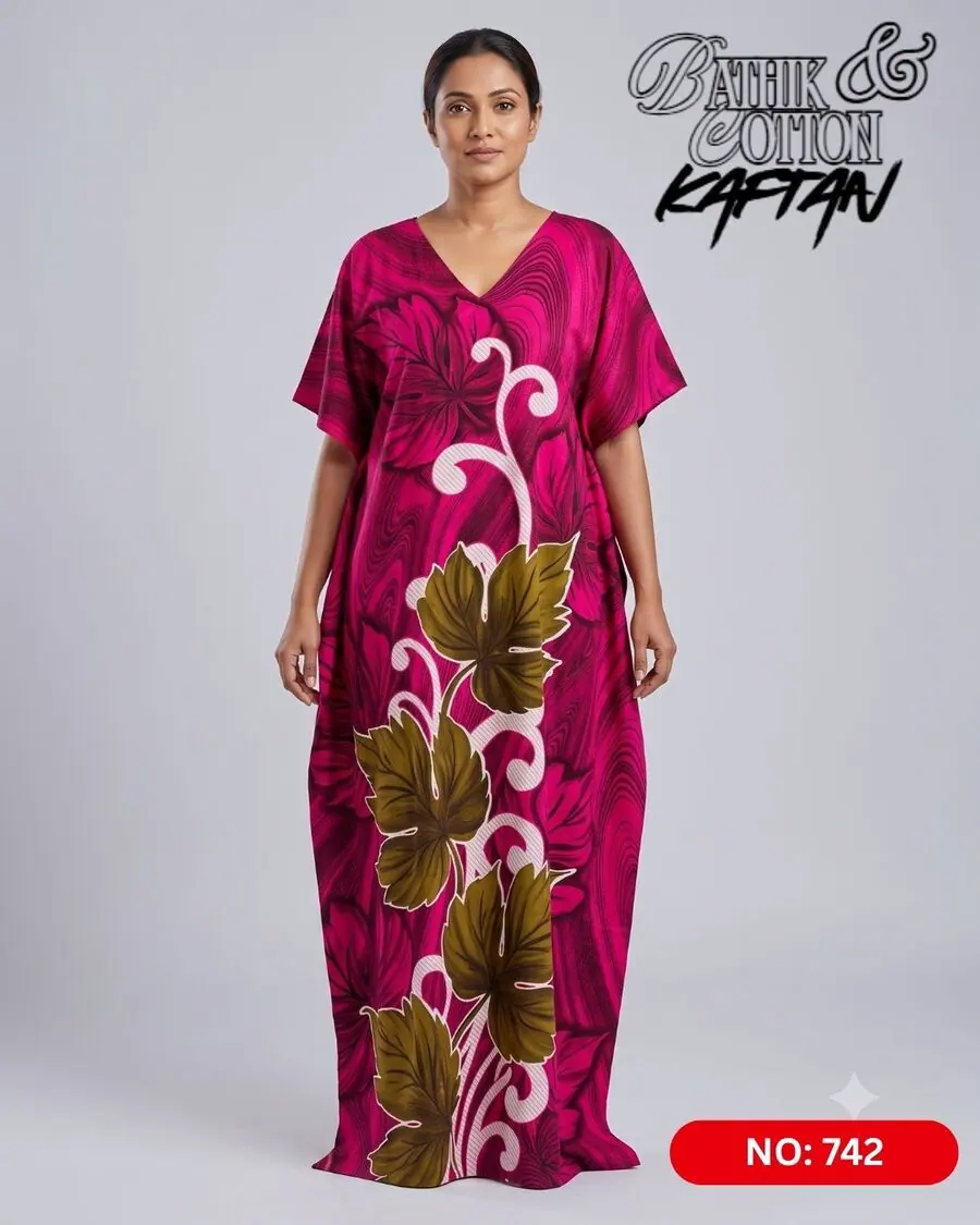Bathik & Cotton Kaftan (NO.742) - MYNi Fashion Sri Lanka