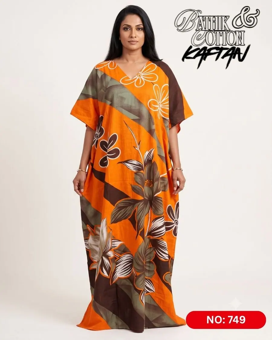 Bathik & Cotton Kaftan (NO.749) - MYNi Fashion Sri Lanka