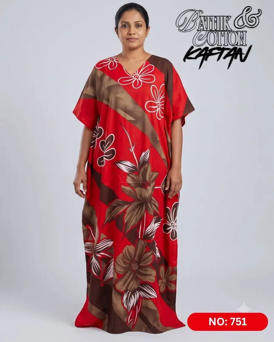 Bathik & Cotton Kaftan (NO.751) - MYNi Fashion Sri Lanka