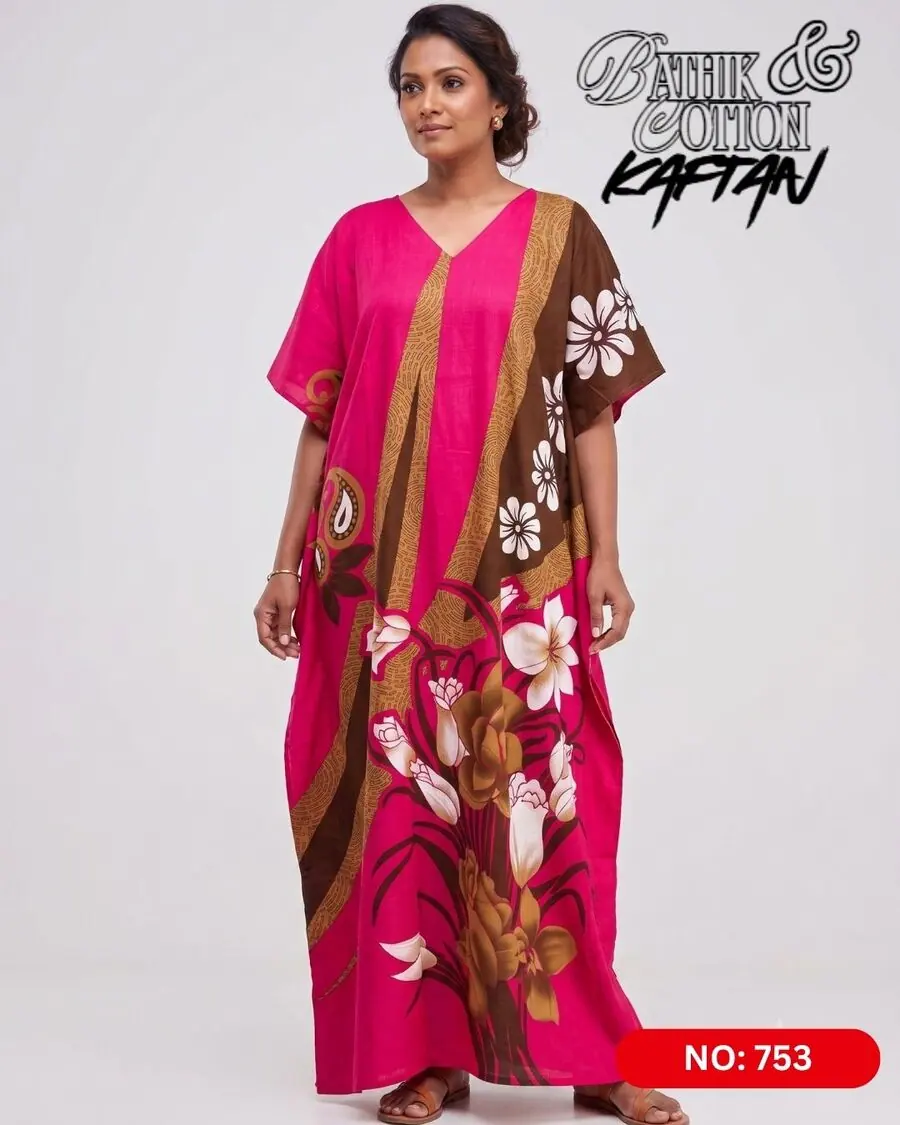 Bathik & Cotton Kaftan (NO.753) - MYNi Fashion Sri Lanka