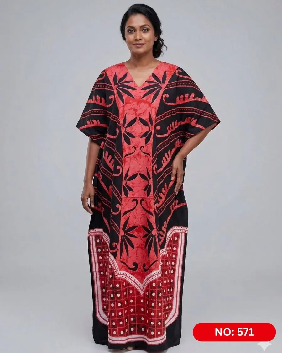 Bathik & Cotton Kaftan (NO.571) - MYNi Fashion Sri Lanka