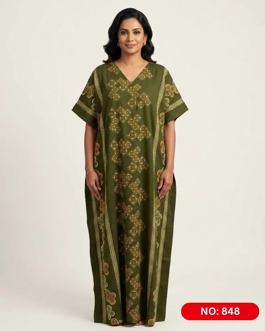 Bathik & Cotton Kaftan (NO.848) - MYNi Fashion Sri Lanka