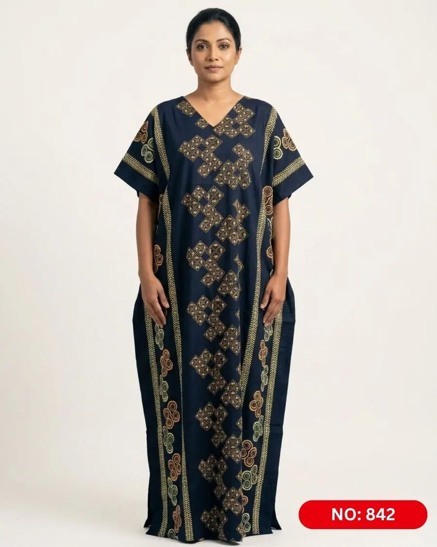 Bathik & Cotton Kaftan (NO.842) - MYNi Fashion Sri Lanka