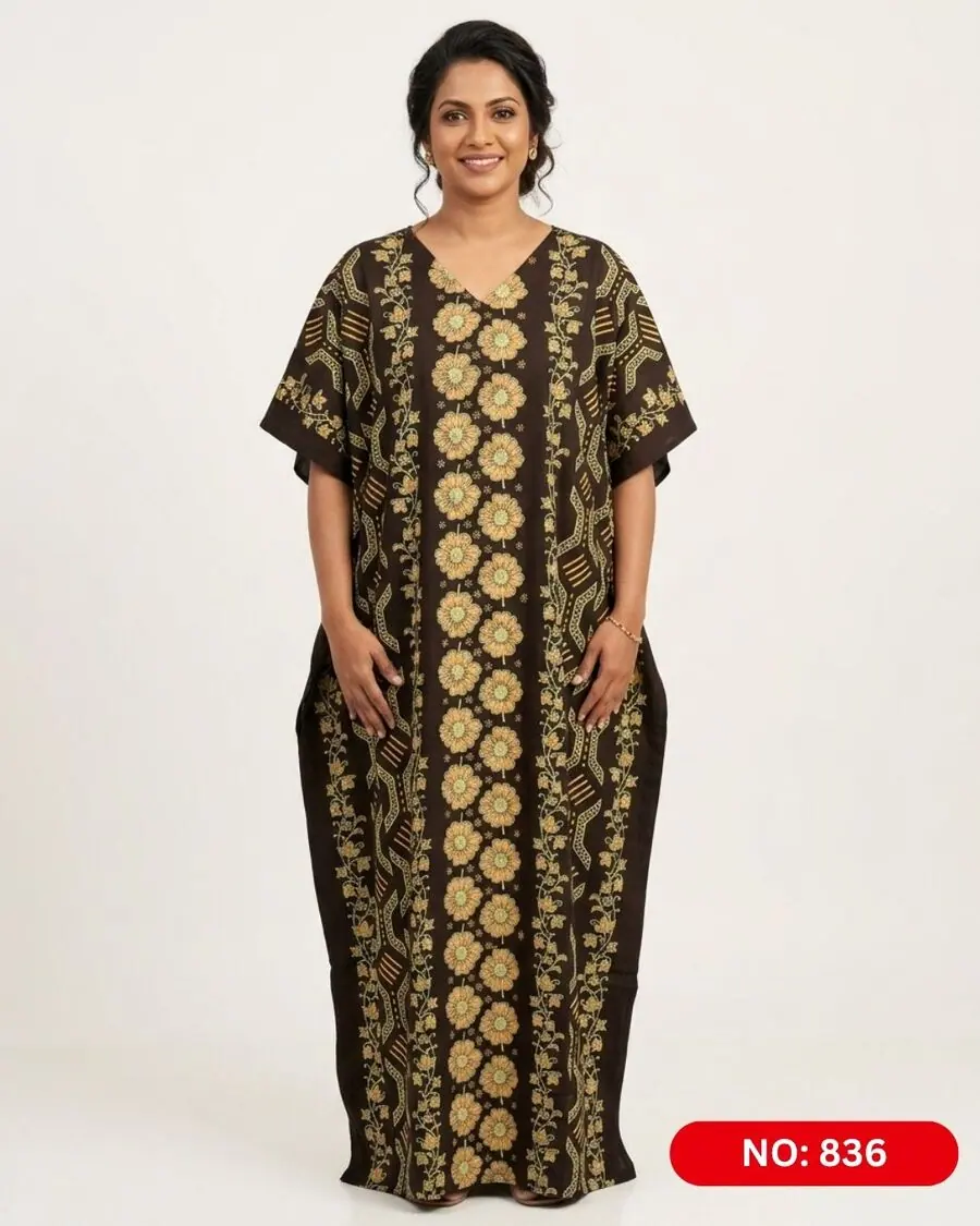 Bathik & Cotton Kaftan (NO.836) - MYNi Fashion Sri Lanka