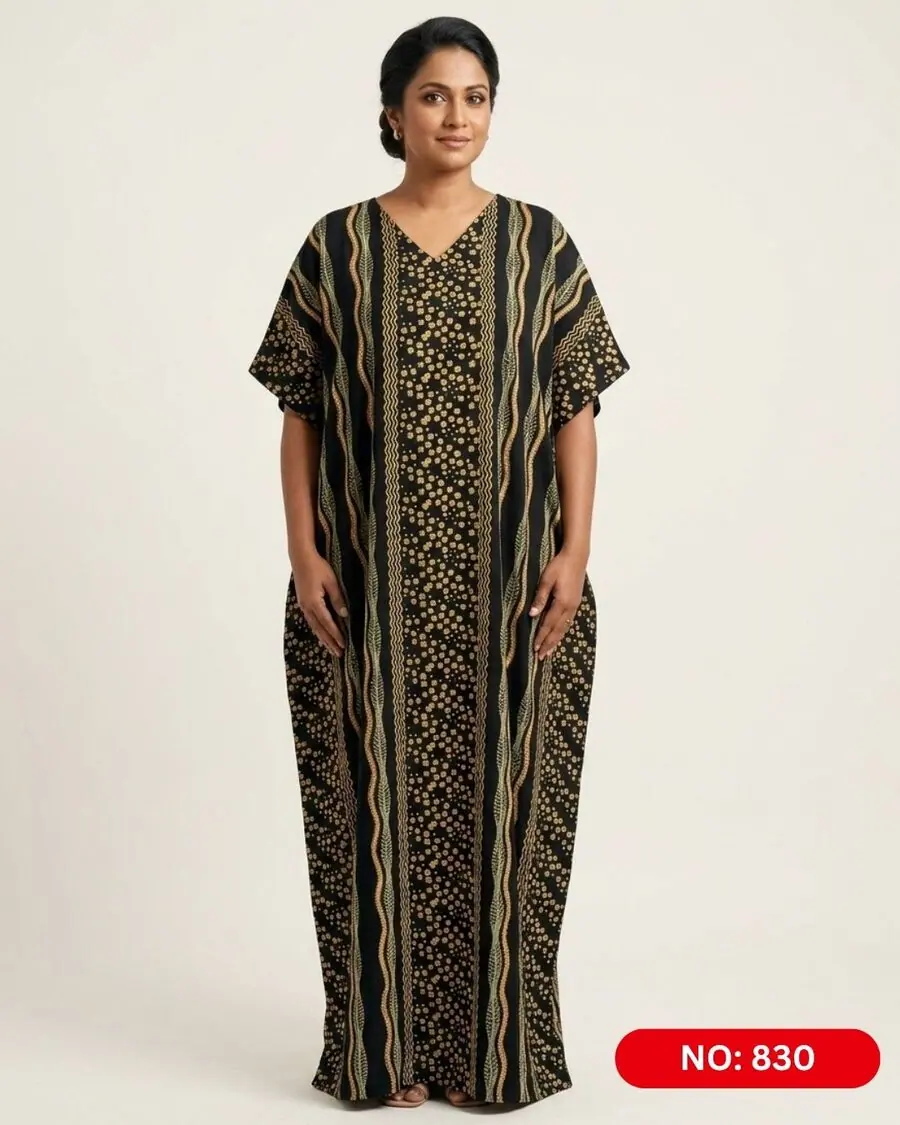 Bathik & Cotton Kaftan (NO.830) - MYNi Fashion Sri Lanka