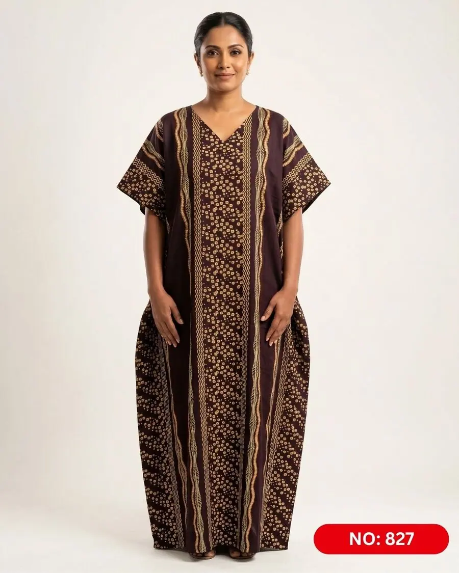 Bathik & Cotton Kaftan (NO.827) - MYNi Fashion Sri Lanka