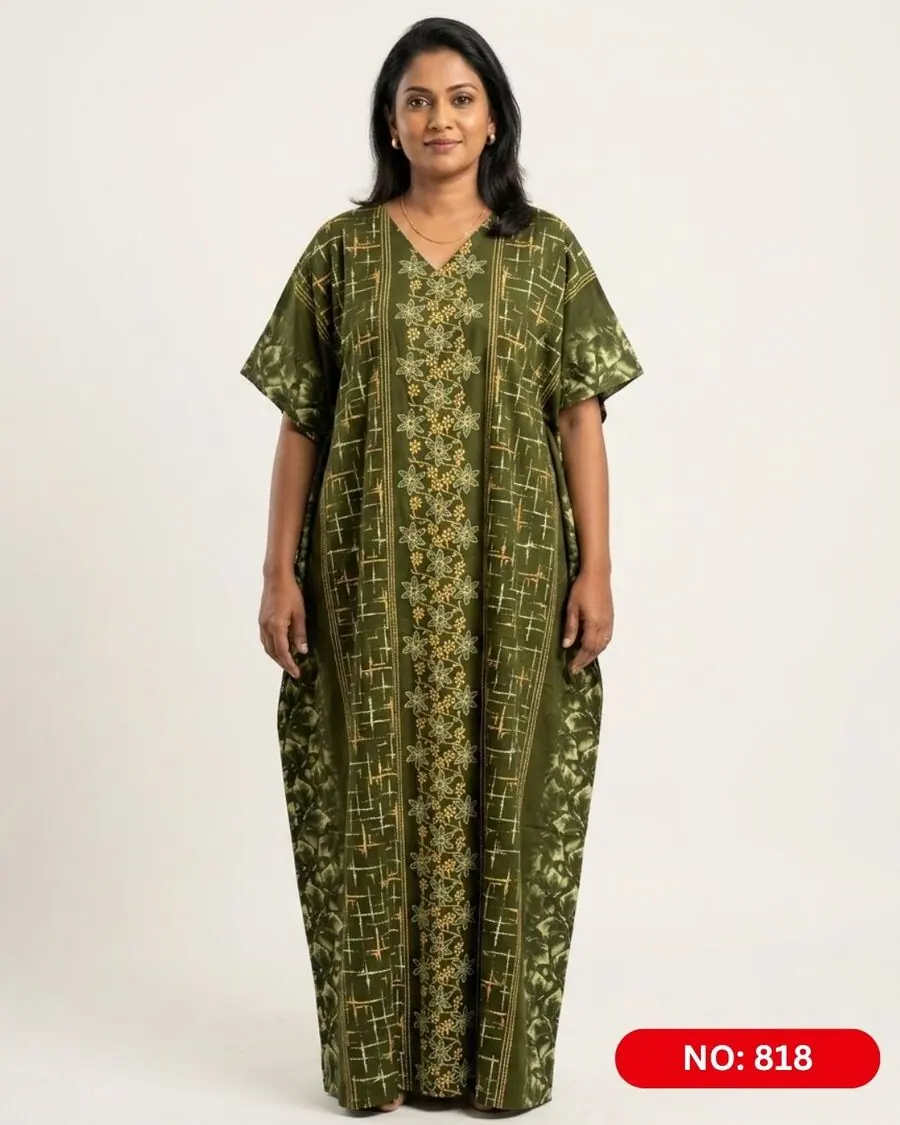 Bathik & Cotton Kaftan (NO.818) - MYNi Fashion Sri Lanka