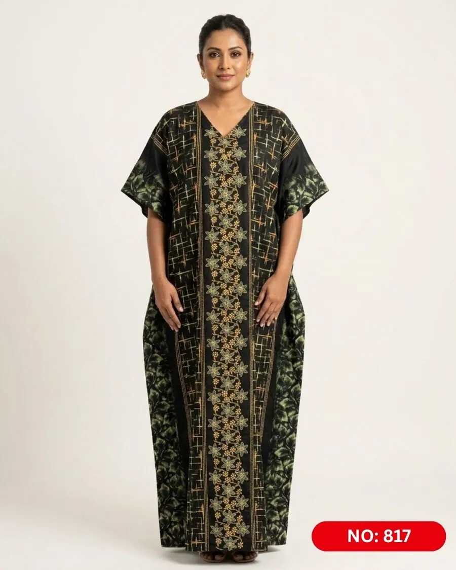 Bathik & Cotton Kaftan (NO.817) - MYNi Fashion Sri Lanka