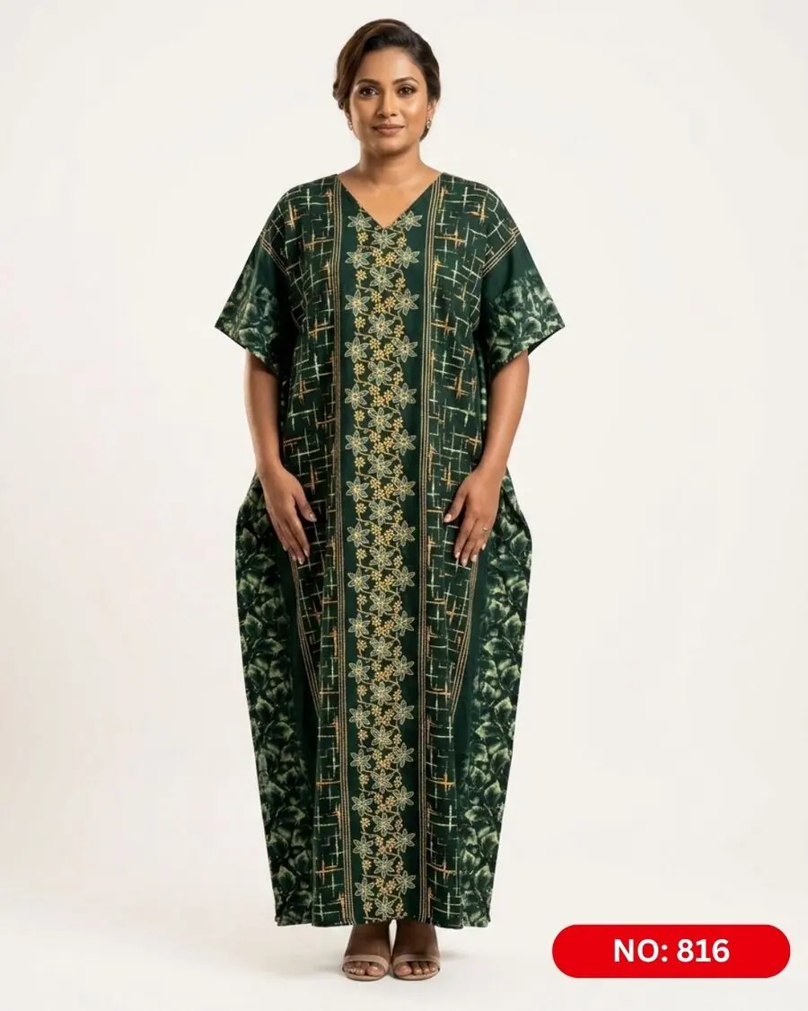 Bathik & Cotton Kaftan (NO.816) - MYNi Fashion Sri Lanka