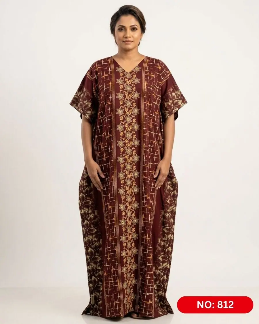 Bathik & Cotton Kaftan (NO.812) - MYNi Fashion Sri Lanka