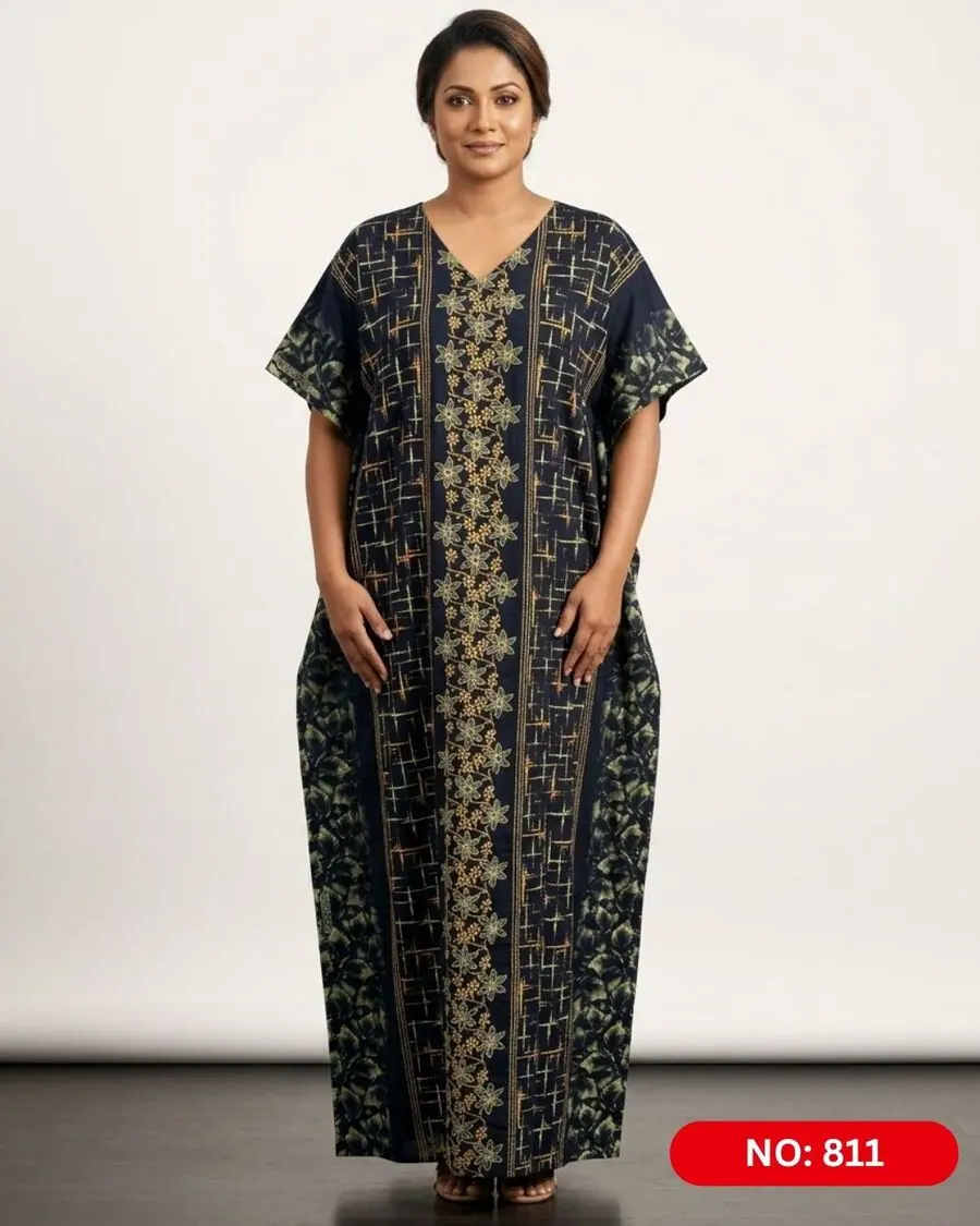 Bathik & Cotton Kaftan (NO.811) - MYNi Fashion Sri Lanka