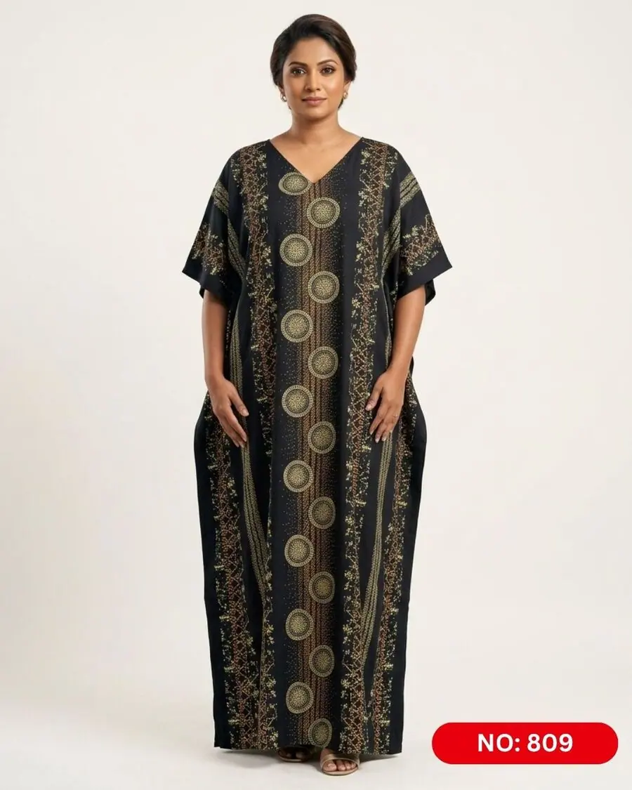 Bathik & Cotton Kaftan (NO.809) - MYNi Fashion Sri Lanka