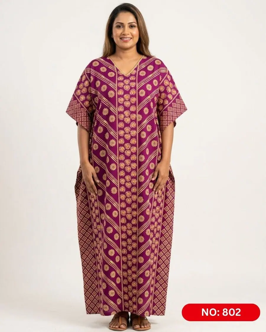 Bathik & Cotton Kaftan (NO.802) - MYNi Fashion Sri Lanka
