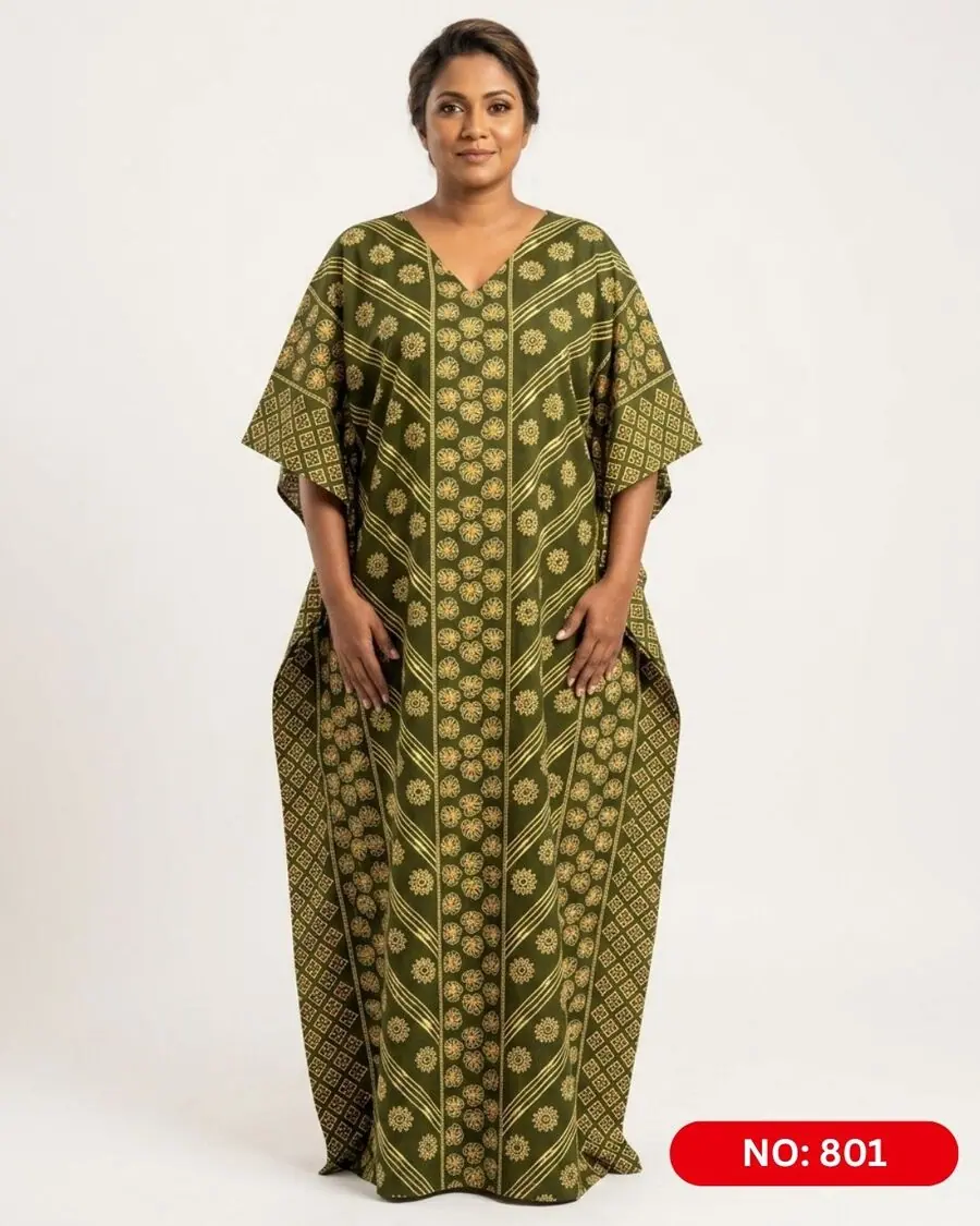 Bathik & Cotton Kaftan (NO.801) - MYNi Fashion Sri Lanka