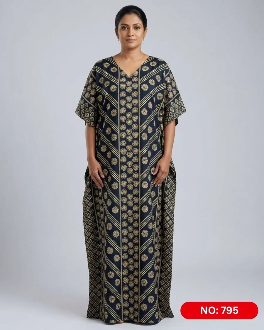 Bathik & Cotton Kaftan (NO.795) - MYNi Fashion Sri Lanka