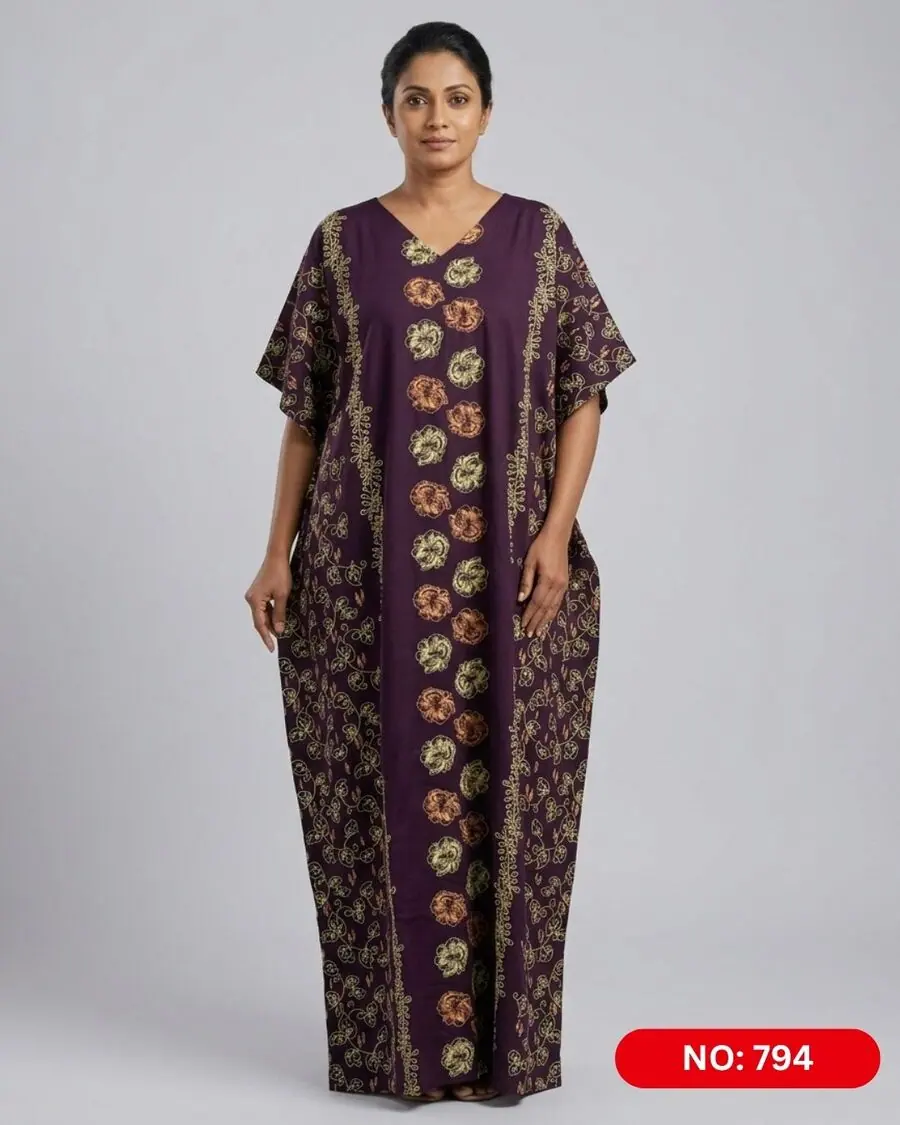 Bathik & Cotton Kaftan (NO.794) - MYNi Fashion Sri Lanka
