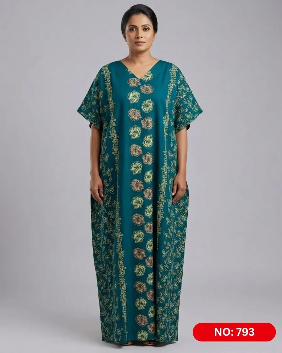 Bathik & Cotton Kaftan (NO.793) - MYNi Fashion Sri Lanka