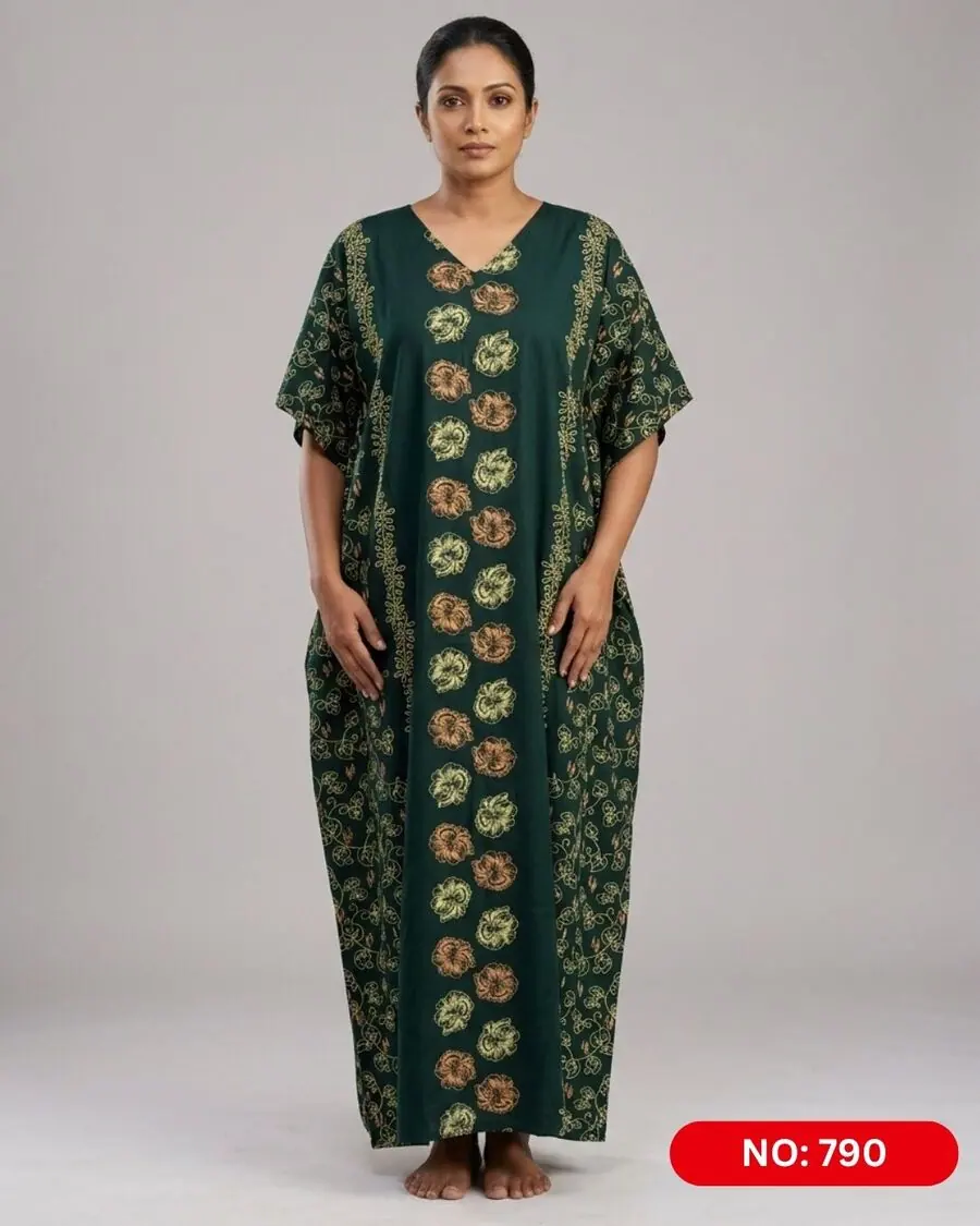 Bathik & Cotton Kaftan (NO.790) - MYNi Fashion Sri Lanka