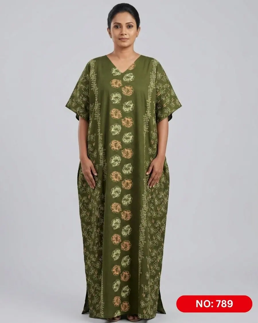 Bathik & Cotton Kaftan (NO.789) - MYNi Fashion Sri Lanka