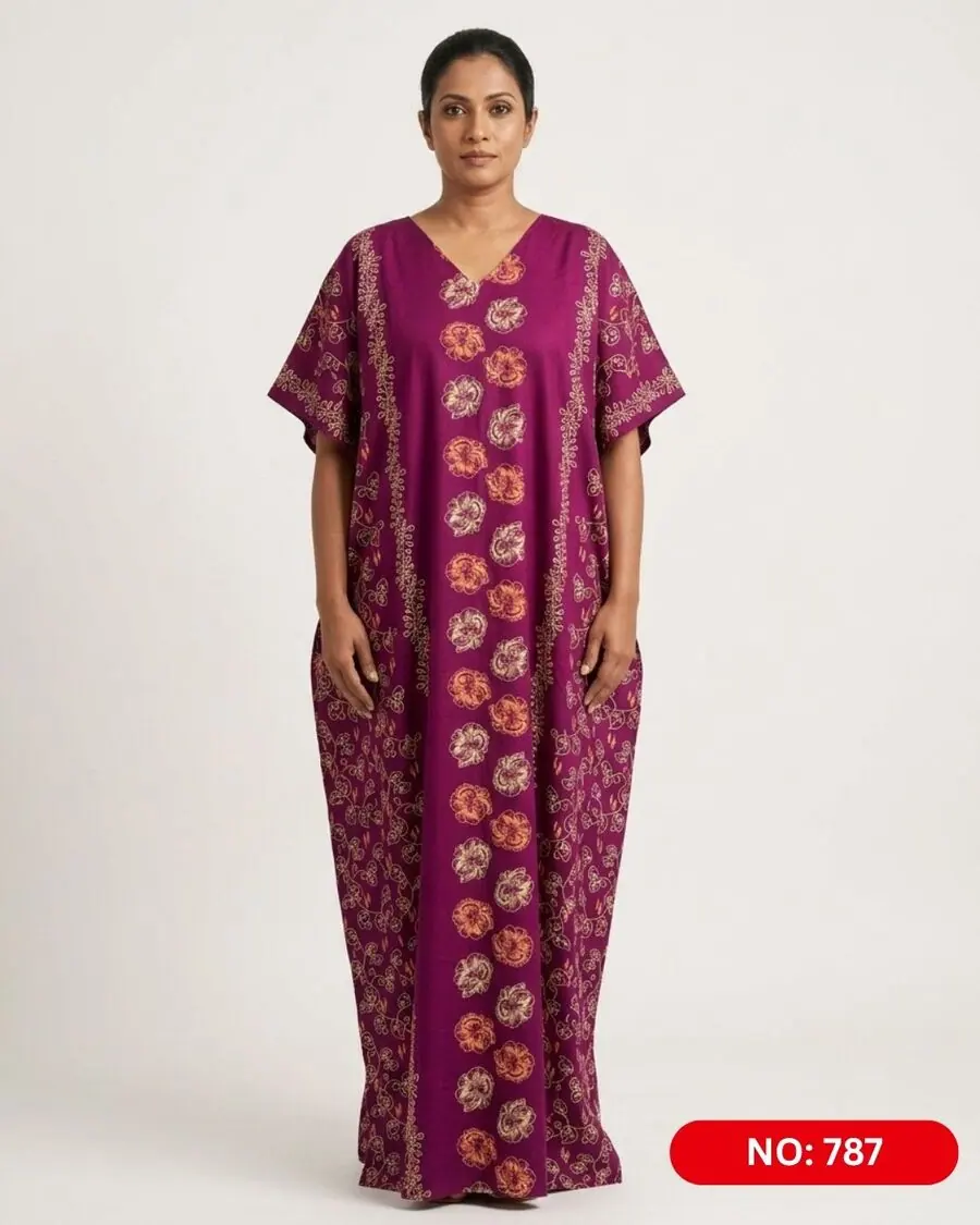 Bathik & Cotton Kaftan (NO.787) - MYNi Fashion Sri Lanka