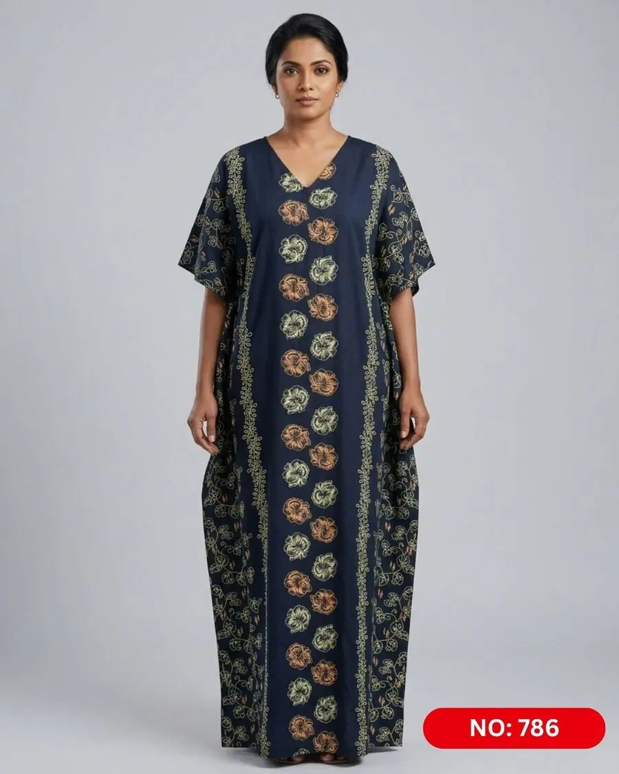Bathik & Cotton Kaftan (NO.786) - MYNi Fashion Sri Lanka
