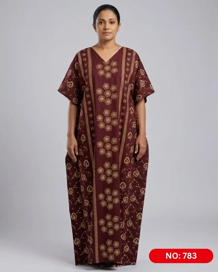 Bathik & Cotton Kaftan (NO.783) - MYNi Fashion Sri Lanka