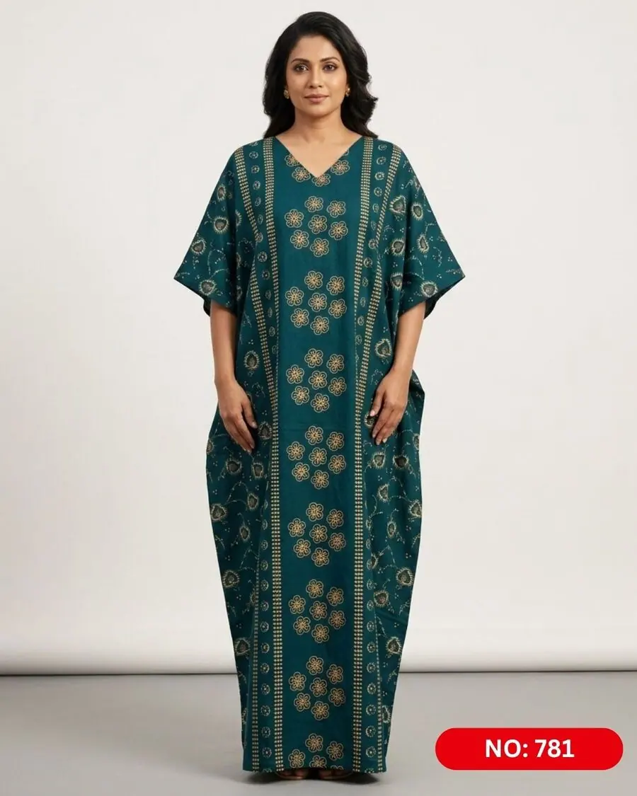 Bathik & Cotton Kaftan (NO.781) - MYNi Fashion Sri Lanka
