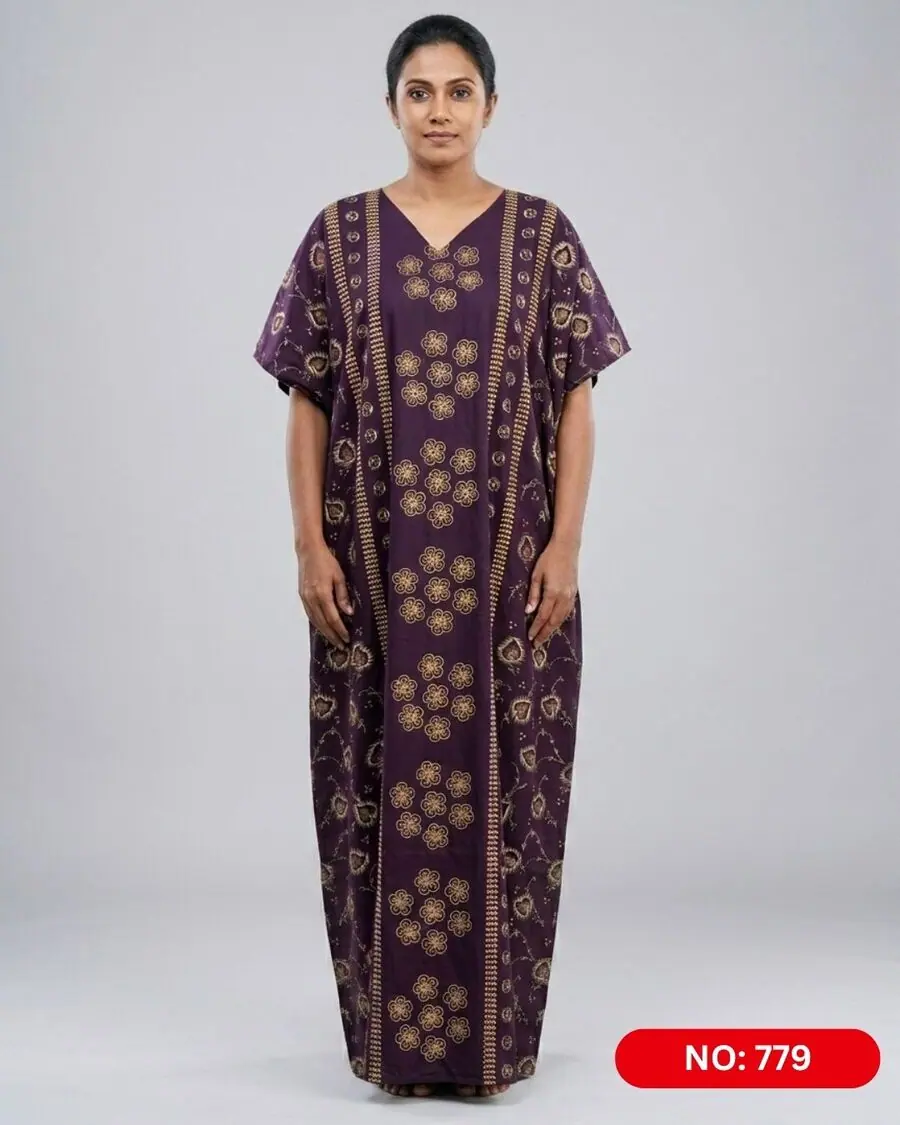 Bathik & Cotton Kaftan (NO.779) - MYNi Fashion Sri Lanka