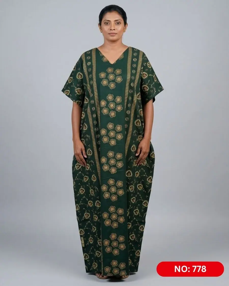 Bathik & Cotton Kaftan (NO.778) - MYNi Fashion Sri Lanka