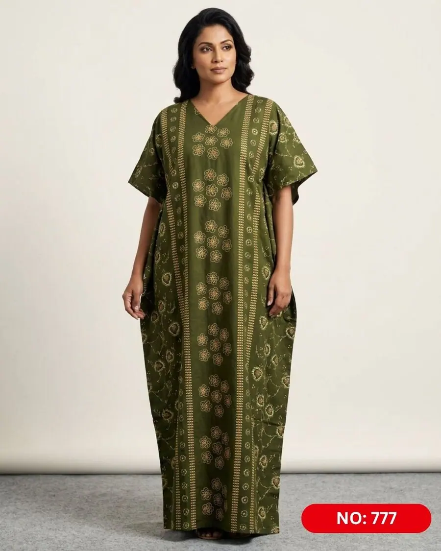 Bathik & Cotton Kaftan (NO.777) - MYNi Fashion Sri Lanka